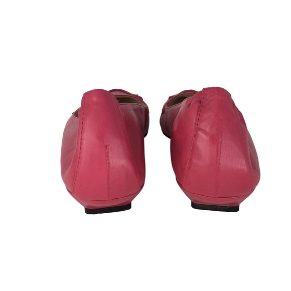 Esprit Womens 8.5 M Pink Leather Flats Workwear‎ Career Wear Maximalist - Picture 5 of 7